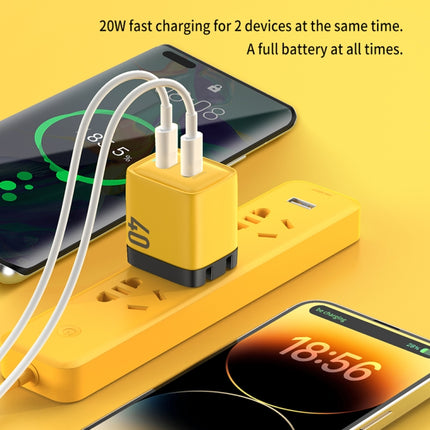 WK WP-U128 40W Dual USB-C/Type-C Interface US Plug, US Plug