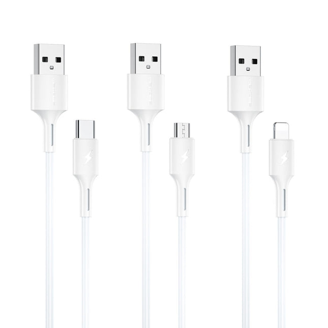 WK WDC-136 USB to Type-C / USB-C 3A Fast Charging Data Cable, USB to Type-C(White)