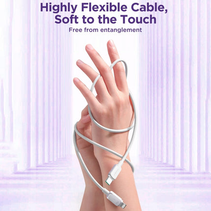 Cable de datos de carga rápida JOYROOM S-CL020A14, serie multicolor, 20 W, USB-C/Tipo-C a 8 pines, longitud: 1,2 m, Tipo-C a 8 pines