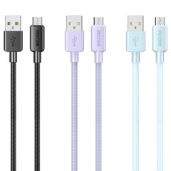 WEKOME WDC-03 Tidal Energy Series 3A USB to Micro USB Braided Data Cable, Length: 1m, USB to Micro USB