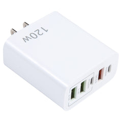 120W Dual PD Type-C + 3 x USB Multi Port Charger, US Plug, US Plug