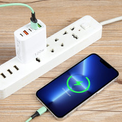 120W Dual PD Type-C + 3 x USB Multi Port Charger, US Plug, US Plug