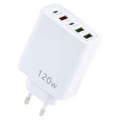 120W Dual PD Type-C + 3 x USB Multi Port Charger, EU Plug, EU Plug