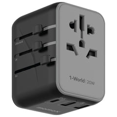 Adaptador de corriente de carga rápida para viajes internacionales MOMAX UA11 1-World 20W PD, UA11, UA11 (amarillo), UA11 (negro), UA11 (azul)