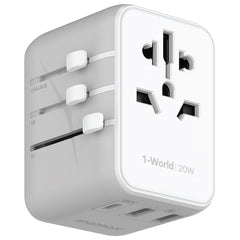 Adaptador de corriente de carga rápida para viajes internacionales MOMAX UA11 1-World 20W PD, UA11, UA11 (amarillo), UA11 (negro), UA11 (azul)