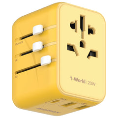 Adaptador de corriente de carga rápida para viajes internacionales MOMAX UA11 1-World 20W PD, UA11, UA11 (amarillo), UA11 (negro), UA11 (azul)