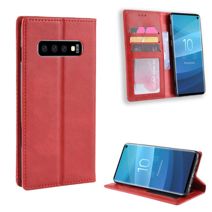 Magnetic Buckle Retro Crazy Horse Texture Horizontal Flip Leather Case for Galaxy S10 (5G), with Holder & Card Slots & Photo Frame, For Galaxy S10 (5G)