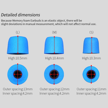 Kit de 6 auriculares de espuma viscoelástica con cancelación de ruido y aislamiento acústico de KZ para todos los auriculares internos, tamaño: L, M y S