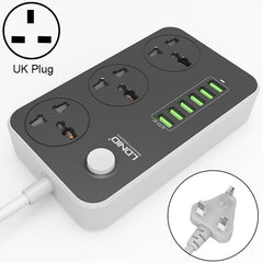 LDNIO SC3604 Toma de corriente multifunción para viajes, hogar y oficina con 6 puertos USB, longitud del cable: 2 m, enchufe estadounidense, SAS8611AUK, SAS8611AUS, SAS8611BUK, SAS8611BUS, SAS8611EU