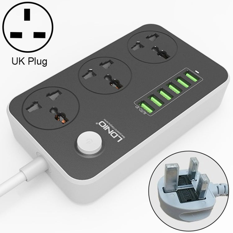 LDNIO SC3604 Toma de corriente multifunción para viajes, hogar y oficina con 6 puertos USB, longitud del cable: 2 m, enchufe estadounidense, SAS8611AUK, SAS8611AUS, SAS8611BUK, SAS8611BUS, SAS8611EU