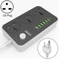 LDNIO SC3604 6 x USB Ports Multi-function Travel Home Office Socket, Cable Length: 2m, US Plug, SAS8611AUK, SAS8611AUS, SAS8611BUK, SAS8611BUS, SAS8611EU