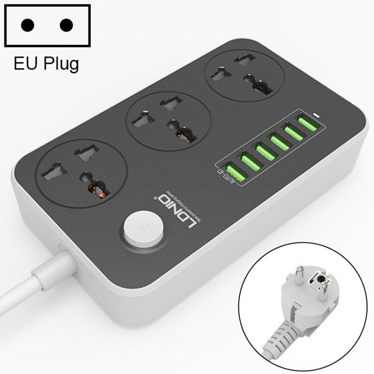 LDNIO SC3604 Toma de corriente multifunción para viajes, hogar y oficina con 6 puertos USB, longitud del cable: 2 m, enchufe estadounidense, SAS8611AUK, SAS8611AUS, SAS8611BUK, SAS8611BUS, SAS8611EU