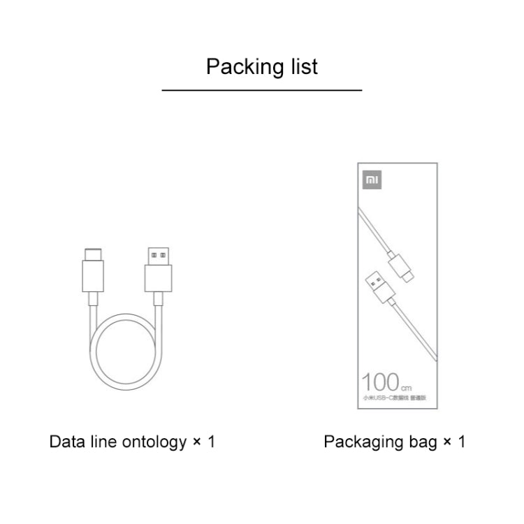 Original Xiaomi Youpin ZMI Typ-C / USB-C Ladekabel, reguläre Version, Länge: 1m