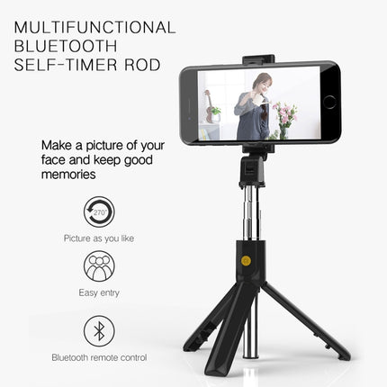 K10 Bluetooth 4.0 Mobile Phone Adjustable Bluetooth Selfie Stick Self-timer Pole Tripod