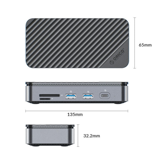 ORICO DPM2P9 M.2 Hard Disk Cassette with 10 in 1 HUB Multifunctional Docking Station