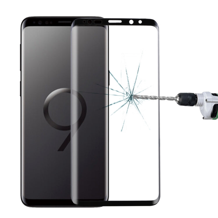 For Galaxy S9+ 0.33mm 9H Surface Hardness 3D Curved Edge Anti-scratch Full Screen HD Full Glue Glass Screen Protector