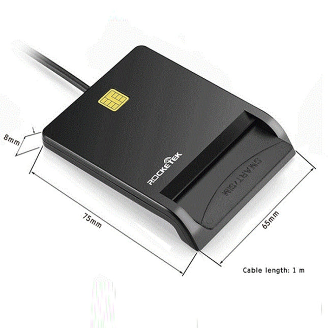 ROCKETEK SCR1-C CAC ID SIM Chip Smart Card Reader, SCR1-C