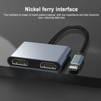 2 in 1 Multifunction USB-C / Type-C to Dual HDMI HUB Docking Station