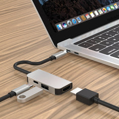 3 in 1 Multifunction USB-C / Type-C to PD USB-C / Type-C +Micro USB+HDTV HUB Docking Station