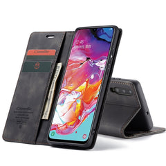 CaseMe-013 Multifunctional Retro Frosted Horizontal Flip Leather Case for Galaxy A70, with Card Slot & Holder & Zipper Wallet & Photo Frame, For Galaxy A70