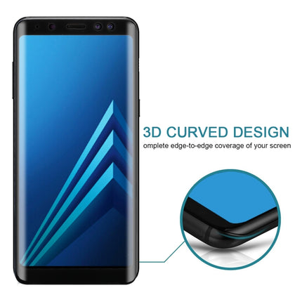 For Galaxy A8 (2018) 3D Curved Edge 9H Hardness Tempered Glass Screen Protector, For Galaxy A8 (2018)(1 PC)