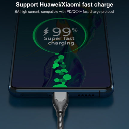 ADC-009 USB-C / Type-C to USB-C / Type-C Zinc Alloy Hose Fast Charging Data Cable, Cable Length: 1m