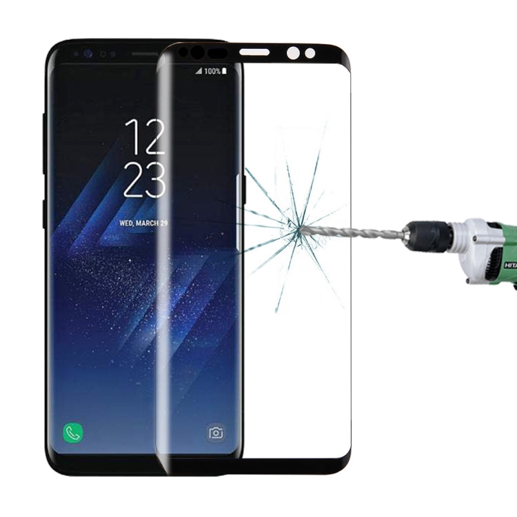 For Galaxy S8 / G950 0.26mm 9H Surface Hardness 3D Curved Silk-screen Full Screen Tempered Glass Screen Protector with Fully Adhesive