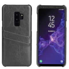 Fierre Shann Retro Oil Wax Texture PU Leather Case for Galaxy S9, with Card Slots, For Samsung Galaxy S9