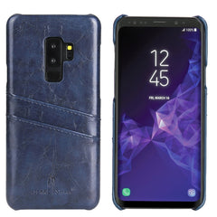 Fierre Shann Retro Oil Wax Texture PU Leather Case for Galaxy S9, with Card Slots, For Samsung Galaxy S9