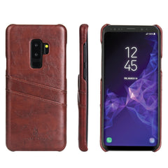 Fierre Shann Retro Oil Wax Texture PU Leather Case for Galaxy S9, with Card Slots, For Samsung Galaxy S9