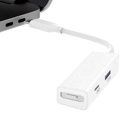 Adaptador convertidor 3 en 1 MagSafe 1/2 + puerto PD + USB a USB-C/Tipo-C