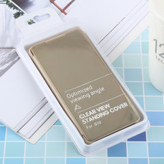 PU Electroplating Mirror Horizontal Flip Leather Case for Galaxy S10, with Holder, For Galaxy S10