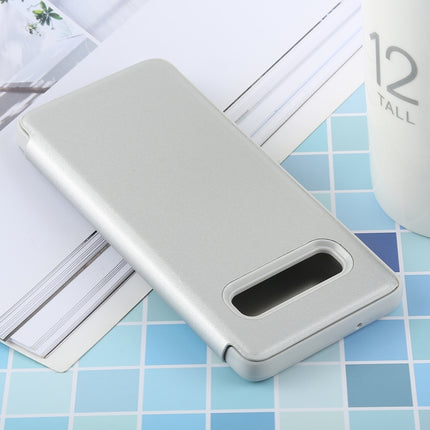 PU Electroplating Mirror Horizontal Flip Leather Case for Galaxy S10, with Holder, For Galaxy S10