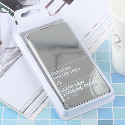 PU Electroplating Mirror Horizontal Flip Leather Case for Galaxy S10, with Holder, For Galaxy S10