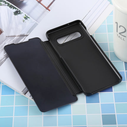 PU Electroplating Mirror Horizontal Flip Leather Case for Galaxy S10 Plus, with Holder, For Galaxy S10 Plus