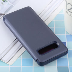 PU Electroplating Mirror Horizontal Flip Leather Case for Galaxy S10 Plus, with Holder