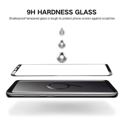 25 PCS For Galaxy S9 Plus 0.33mm 9H Surface Hardness 3D Curved Edge Anti-scratch Full Screen HD Full Glue Glass Screen Protector