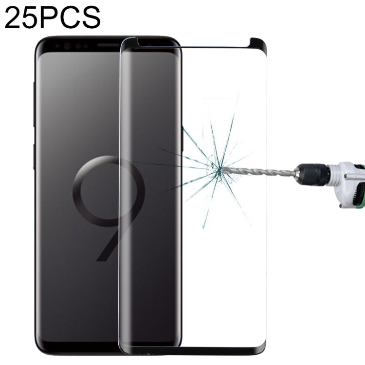 25 PCS For Galaxy S9 Plus Case Friendly Screen Curved Tempered Glass Film