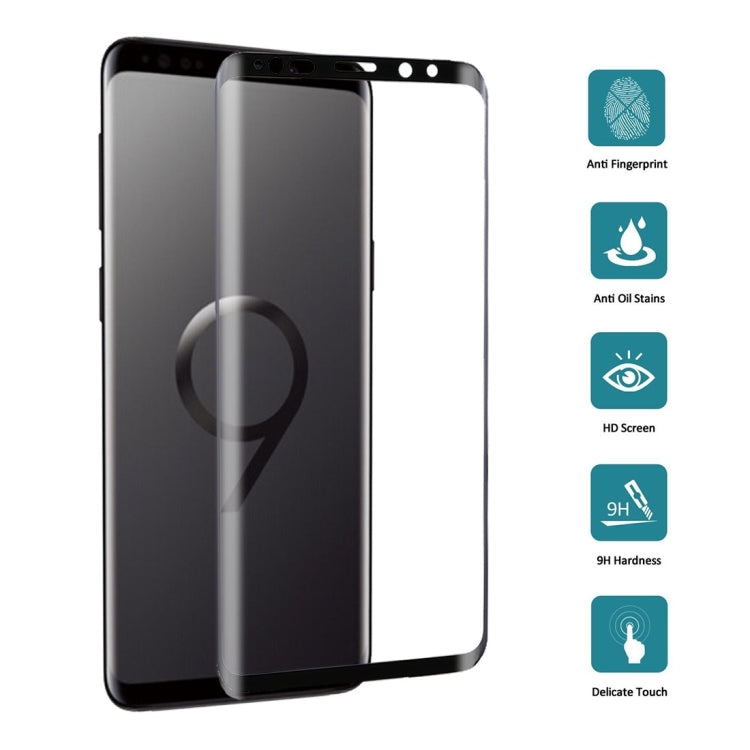25 PCS For Galaxy S9 9H Surface Hardness 3D Curved Edge Anti-scratch Full Screen HD Tempered Glass Screen Protector