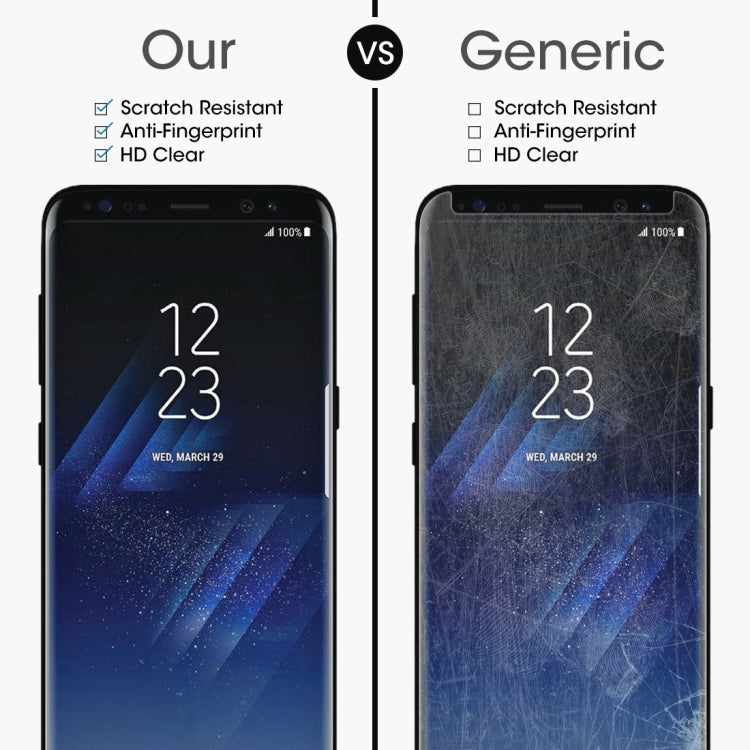 Full Glue Full Screen Curved Case Friendly Tempered Glass Film  For Galaxy S8 / G950