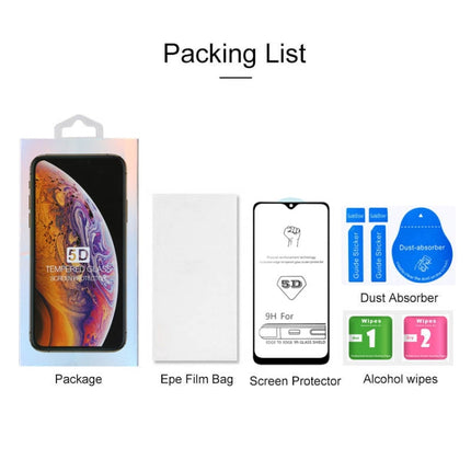 For Galaxy A30s 9H 5D Full Glue Full Screen Tempered Glass Film