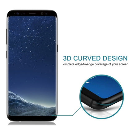 Case Friendly Screen Curved Tempered Glass Film For Galaxy S8 / G950, For Galaxy S8 Black Frame, Galaxy S8 3D