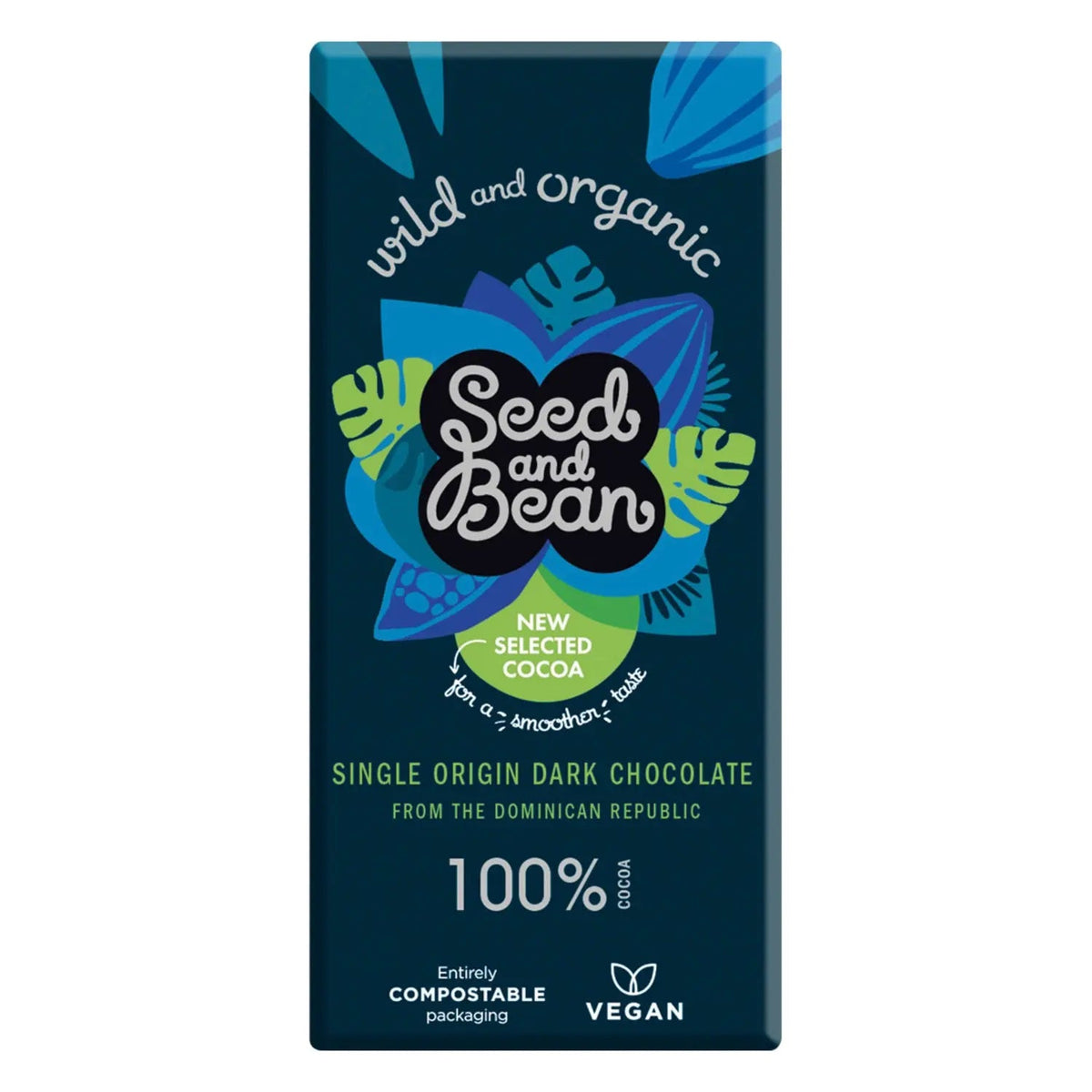 Organic 100% dark chocolate bar