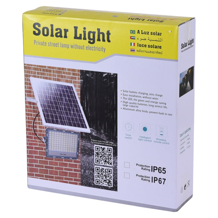 200W SMD 2835 176 LEDs Solar Powered Timing LED Flood Light with Remote Control, 200W