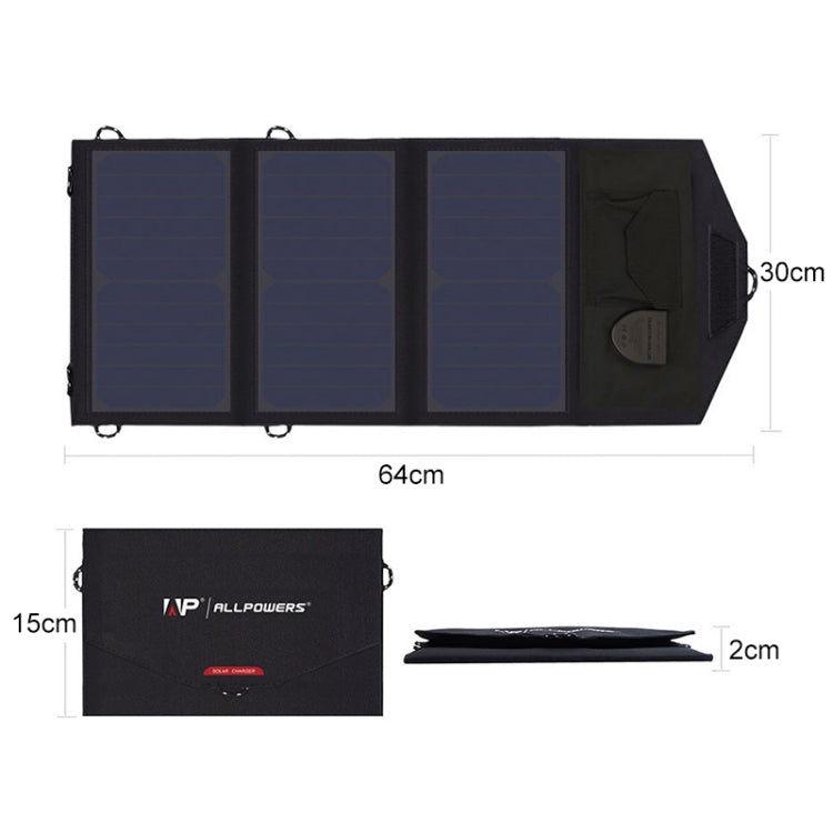 ALLPOWERS 18V 21W Solar Charger Panel Waterproof Foldable Solar Power