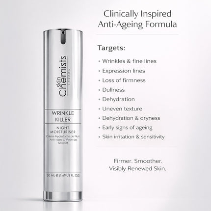Wrinkle Killer Night Moisturiser 50ml (NEW FORMULA)