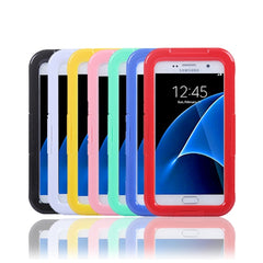 For Galaxy S7 / G930 IPX8 Plastic + Silicone Transparent Waterproof Protective Case with Lanyard