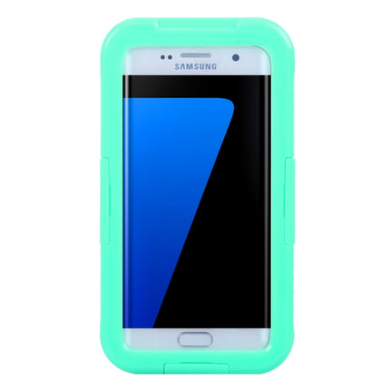 For Galaxy S7 Edge / G935 IPX8 Plastic + Silicone Transparent Waterproof Protective Case with Lanyard