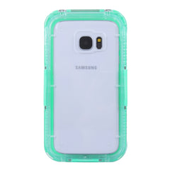 For Galaxy S7 Edge / G935 IPX8 Plastic + Silicone Transparent Waterproof Protective Case with Lanyard