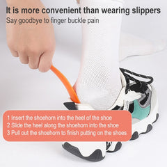 5 PCS 019 Plastic Shoehorn Household Shoes Auxiliary Shoe Puller, Specification: Curved, Color Random Delivery